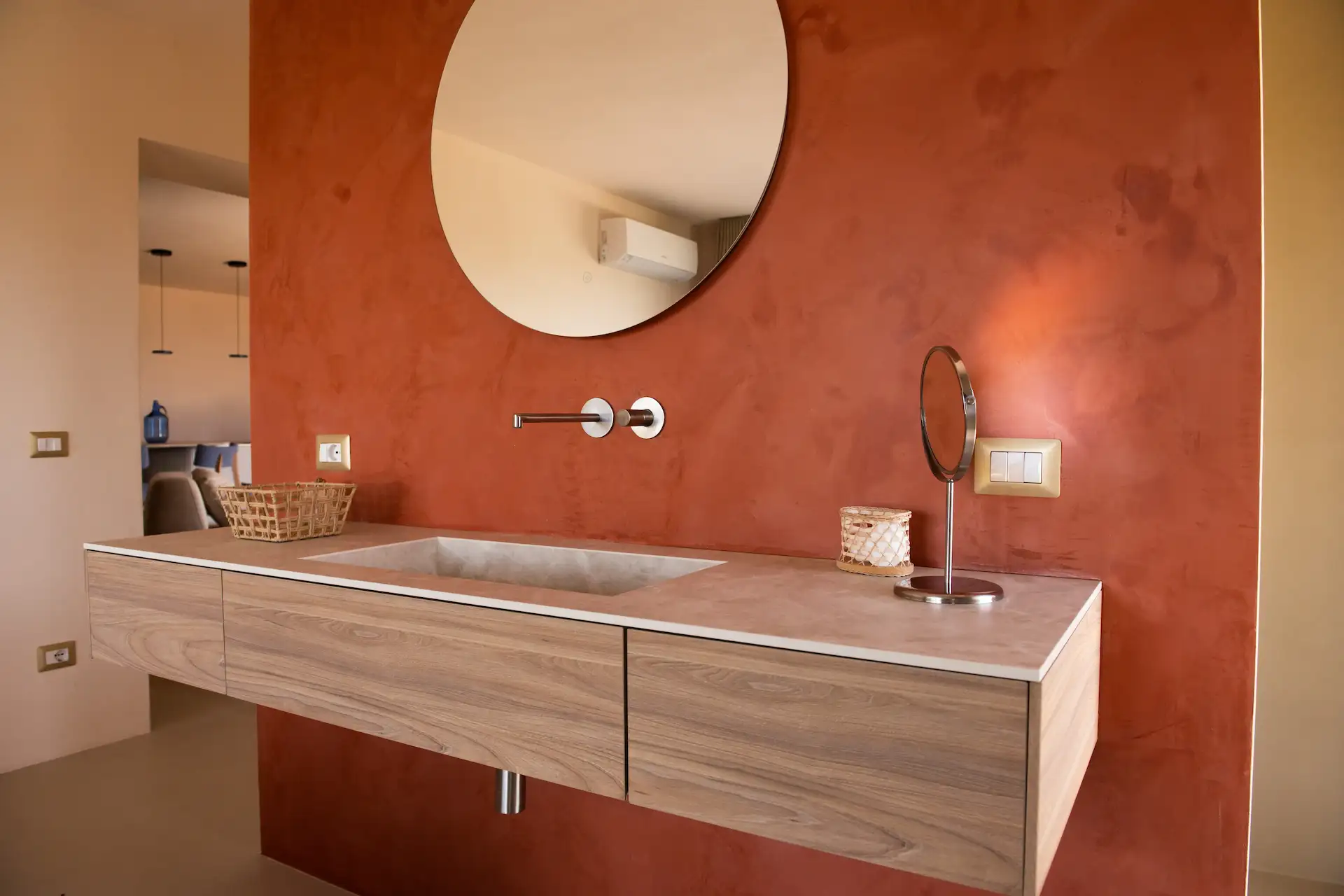 View of the spacious main bedroom at Villa Lidia