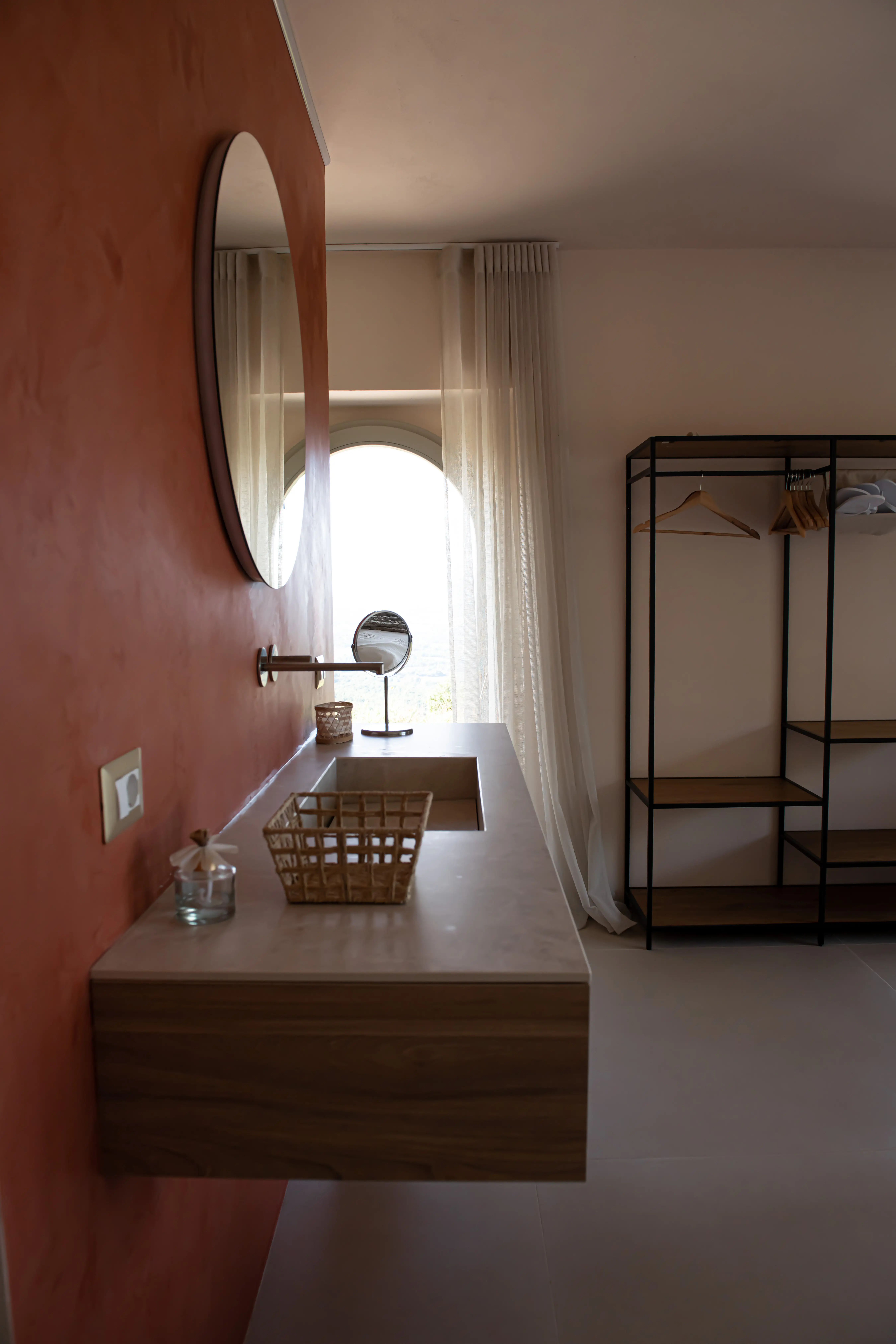 View of the spacious main bedroom at Villa Lidia
