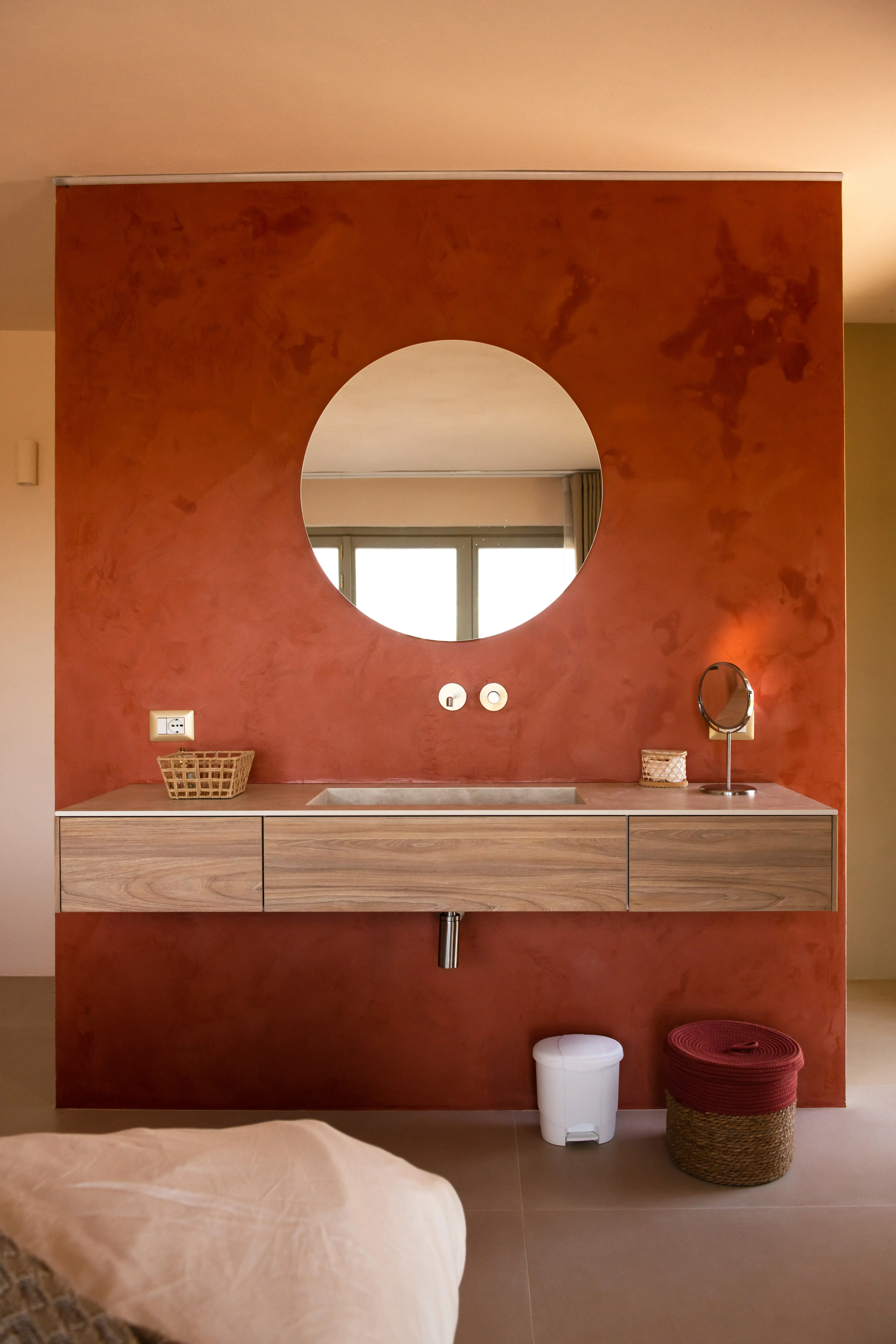 View of the spacious main bedroom at Villa Lidia