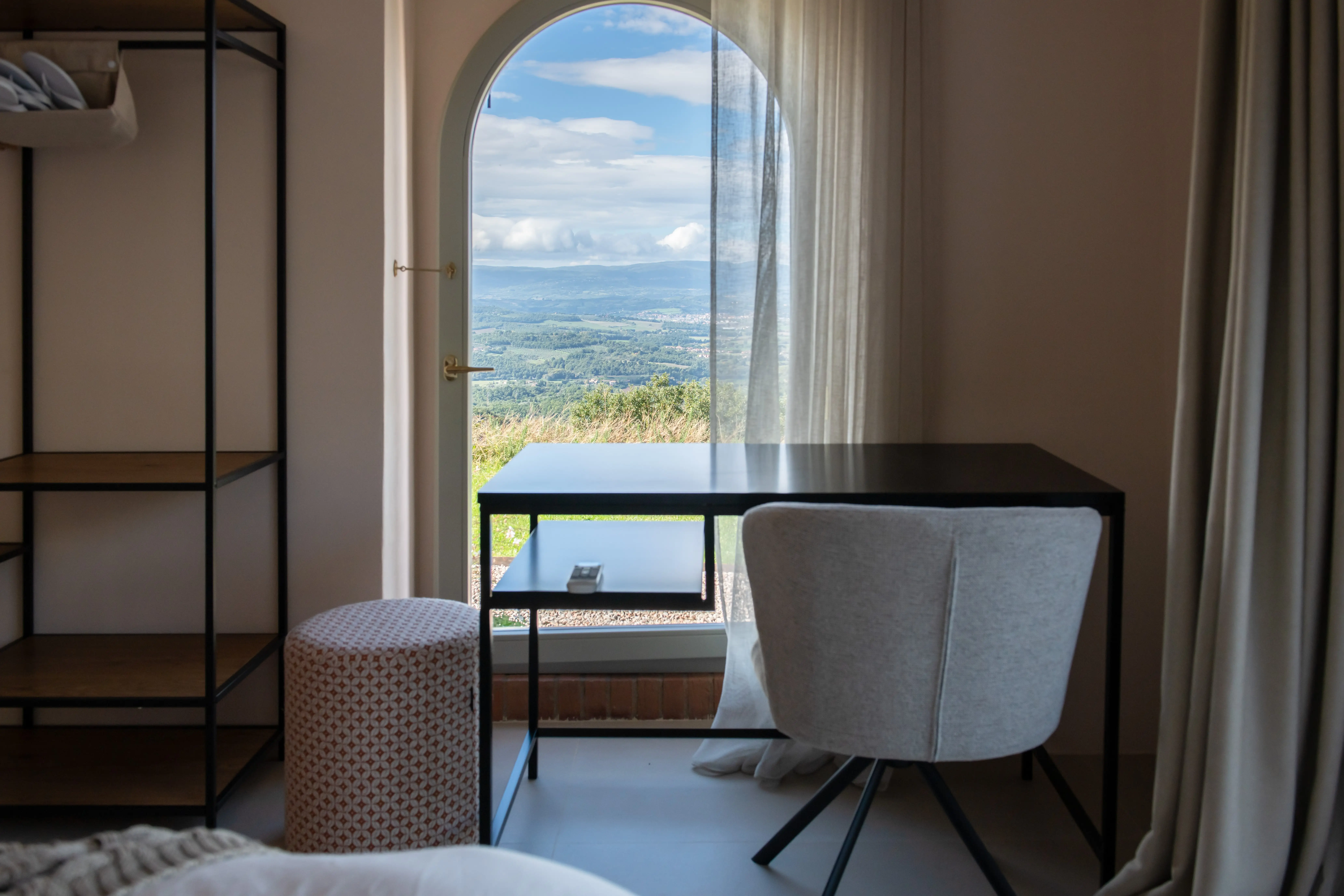 View of the spacious main bedroom at Villa Lidia