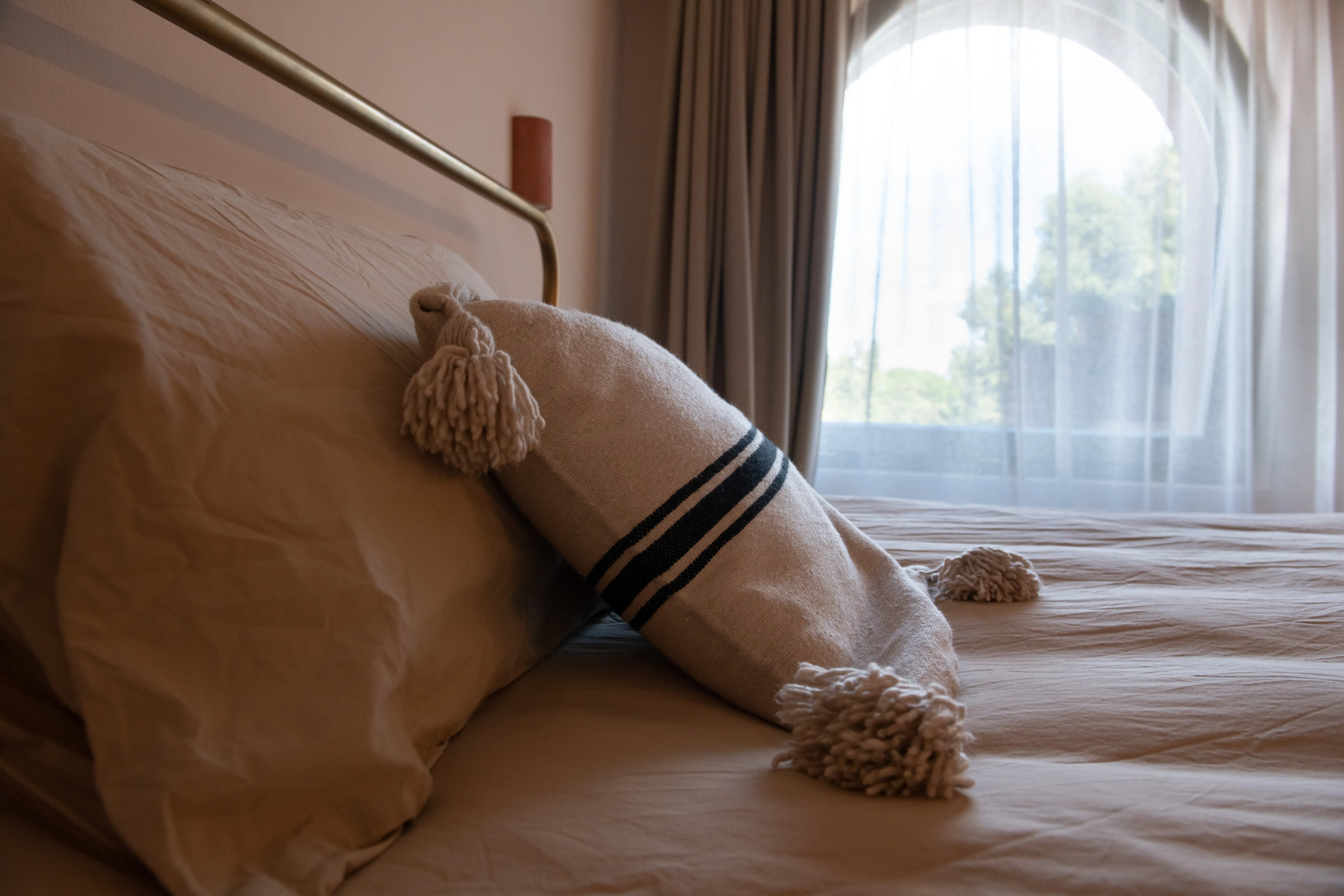 View of the spacious main bedroom at Villa Lidia