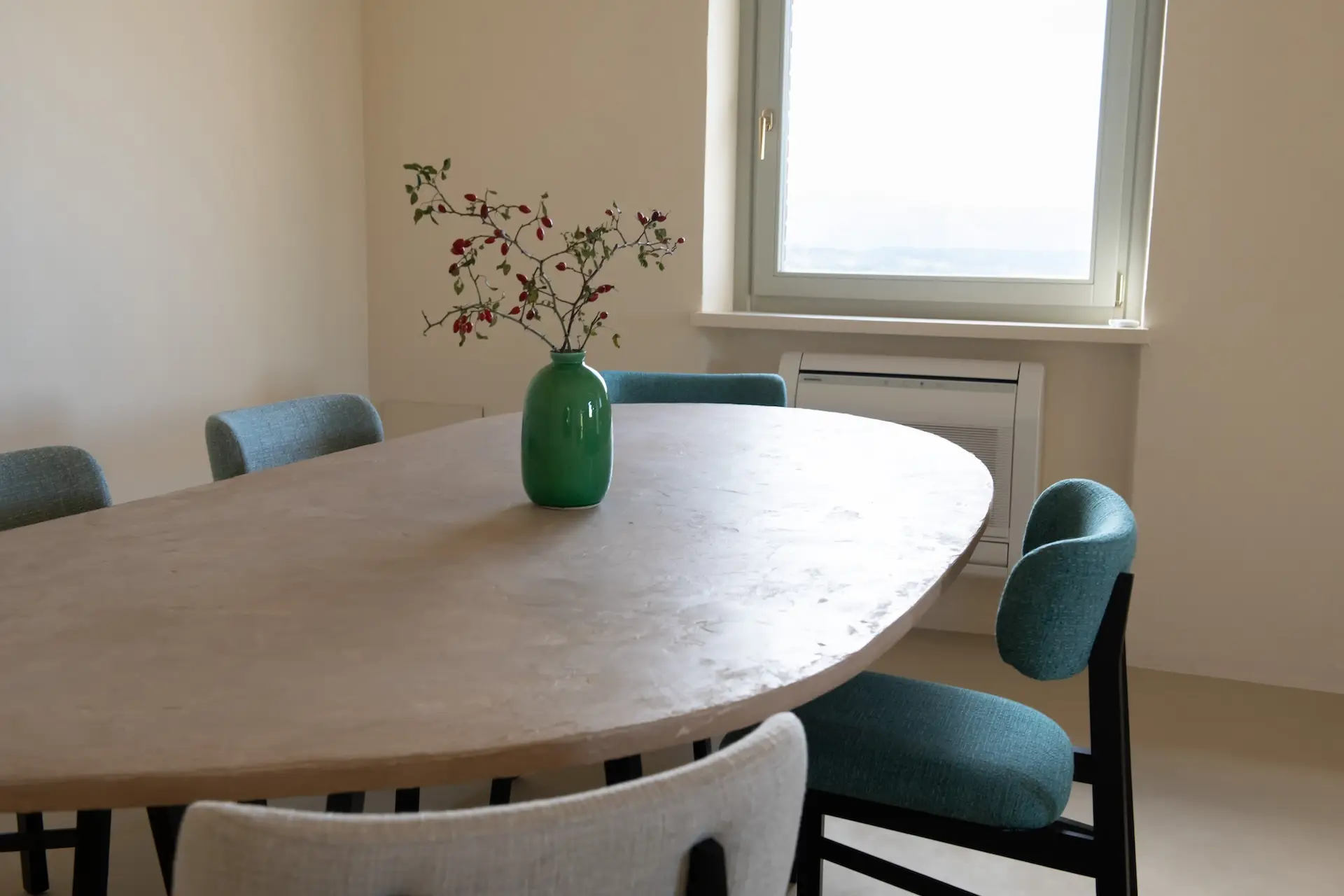 View of the spacious main bedroom at Villa Lidia