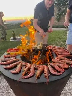 View of the spacious main bedroom at Villa Lidia